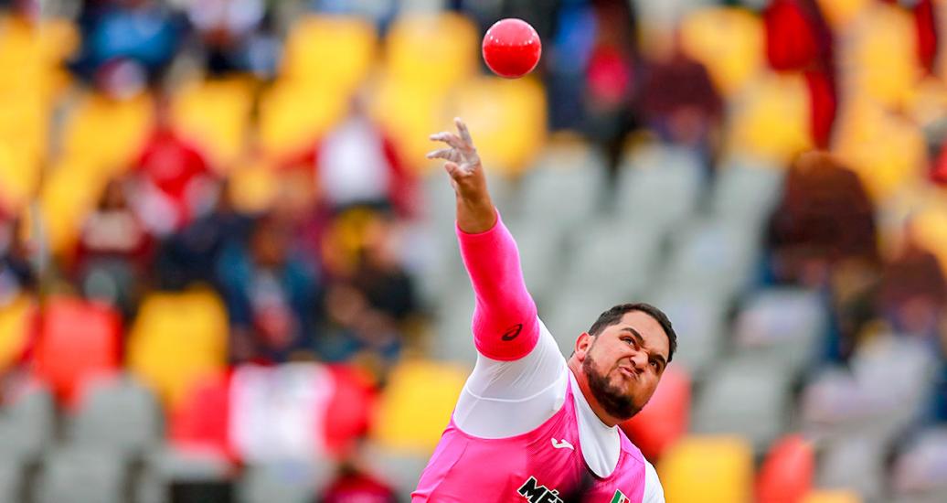 Bryan Enriquez from Mexico during men’s shot put F35/36/37 event at the National Sports Village – VIDENA, Lima 2019