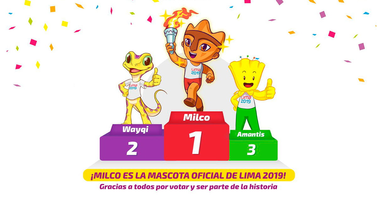 Milco venció a Amantis y Wayqi para ser la mascota oficial de Lima 2019
