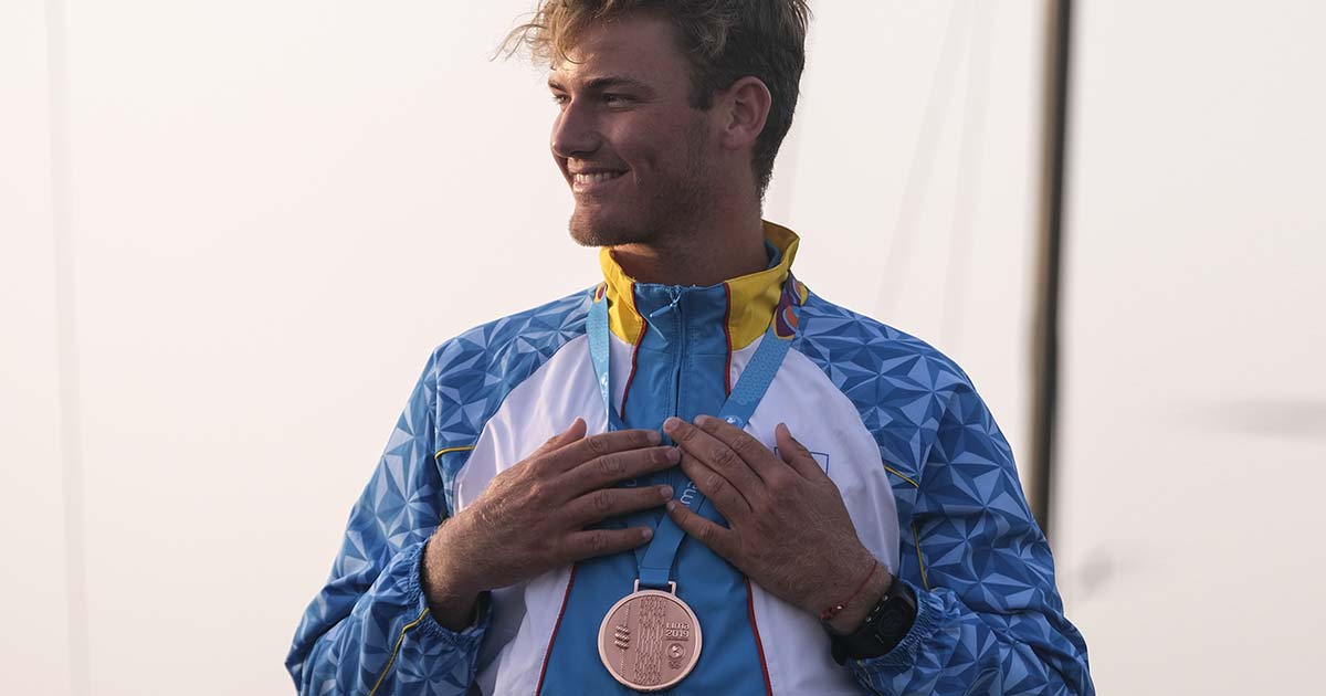 Mack Van Den Eerenbeemt de Aruba se llevó su primera medalla en los Juegos Lima 2019. 