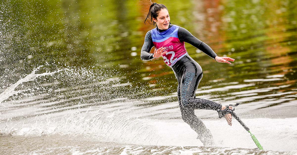 Natalia Cuglievan, medallista de Oro en esquí acuático modalidad figuras de Lima 2019