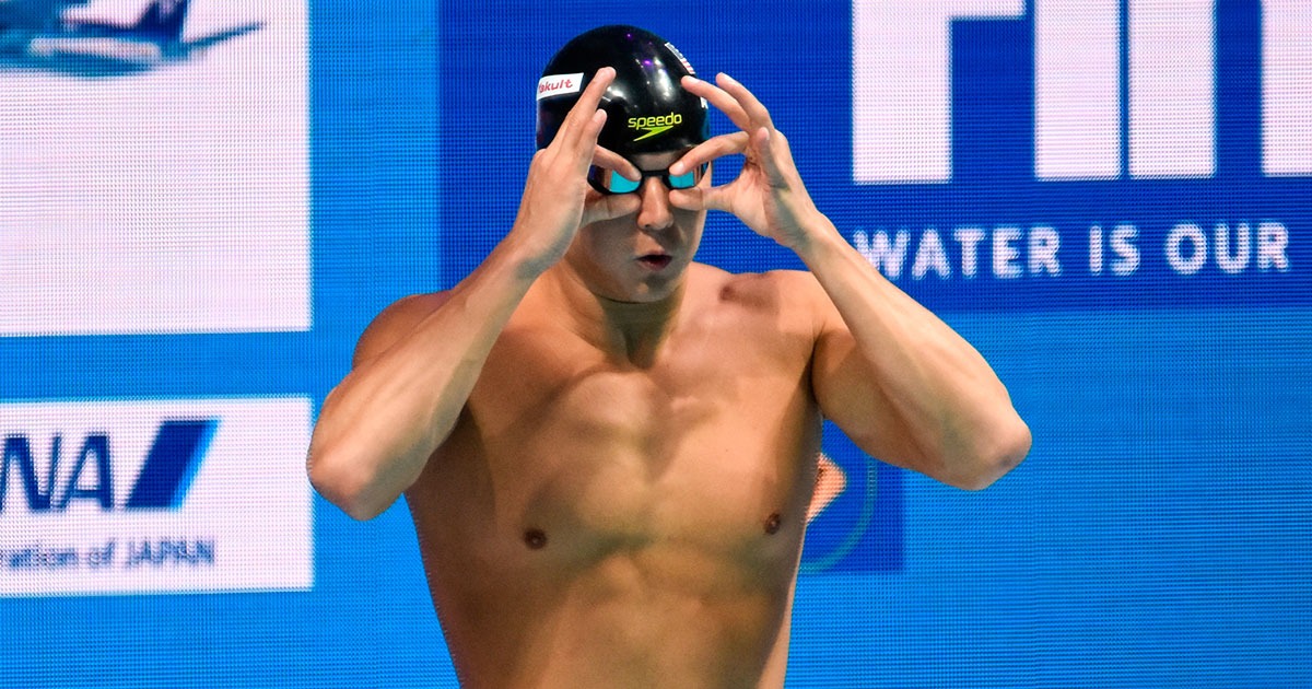 Nathan Adrian getting ready to compete at the London 2012 Olympic Games.