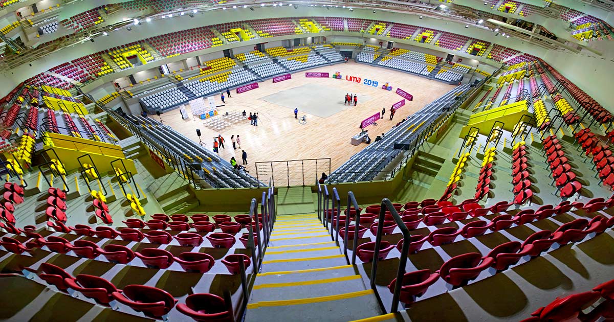 Vista interior del Polideportivo de Villa El Salvador