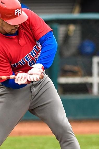 Puerto Rican Kevin Luciano went to bat five times and scored a run in the match against Nicaragua at Lima 2019 