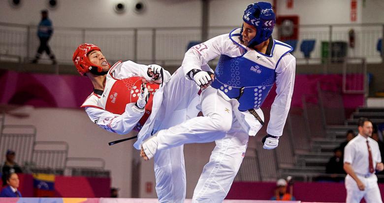 Mexican Carlos Sansores faces Venezuela in taekwondo competition