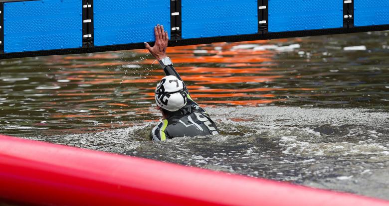 Cecilia Biagioli demuestra su talento en la final de la competencia de Aguas Abiertas 10k en Laguna Bujama en los Juegos Lima 2019