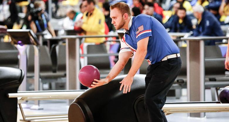 Nicholas Pate from the US competing in the Lima 2019 bowling final held at the National Sports Village – VIDENA.