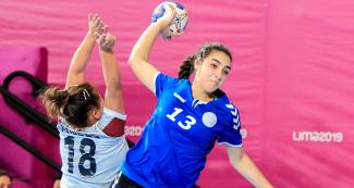 Puerto Rican Alexandra Rodríguez, handball player at Lima 2019