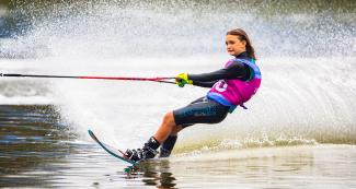 Francesca Pigozzi during the water ski competition