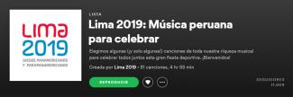 Playlist Lima 2019