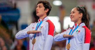 Los mexicanos Ana Ibáñez y Leonardo Juárez ganaron el Taekwondo Poomsae Pares Mixtos de Lima 2019 