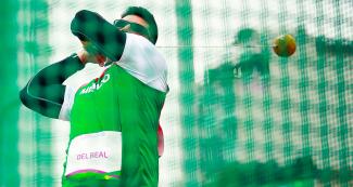 Diego Alan Del Real, México, en acción en prueba final de martillo de los Juegos Lima 2019, en la Villa Deportiva Nacional – VIDENA.