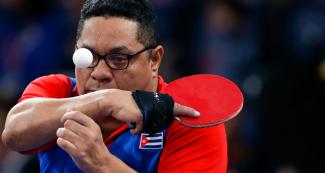 Cuban Henry Cuenca in Para table tennis at the National Sports Village - VIDENA at Lima 2019.