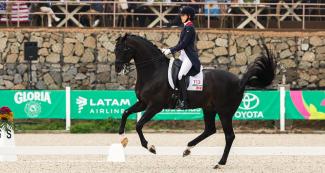 Naima Moreira-Laliberté placed sixth in dressage - individual at the Army Equestrian School