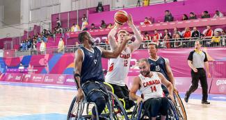Canadá y Colombia se enfrentan en semifinal de baloncesto en silla de ruedas en Lima 2019 en la Villa Deportiva Nacional – VIDENA