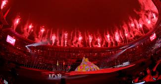 Fuegos artificiales sorprenden a público de los Juegos Panamericanos de Lima 2019