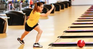 Colombian Clara Guerrero during Lima 2019 women’s single bowling event held at the National Sports Village – VIDENA.