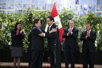 Presidente del Comité Organizador de Lima 2019 recibió de manos del Jefe de Estado, Martín Vizcarra, la Orden por Servicios Distinguidos en el grado de Gran Cruz, por su destacada labor.