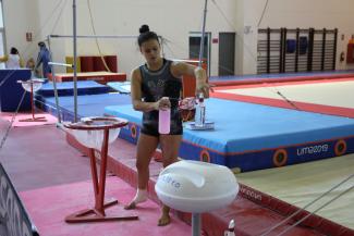   Los gimnastas entrenan con todas las medidas de bioseguridad en la VIDENA, sede administrada por el Legado de los Juegos. 