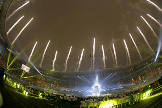 Millones de personas en todo el mundo disfrutaron de esta inolvidable ceremonia que se realizó en un abarrotado Estadio Nacional.