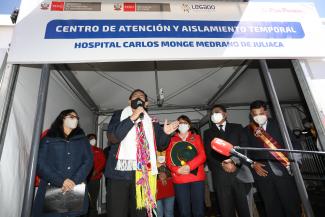 Legado entrega en Juliaca un Centro de Atención con capacidad de 50 camas hospitalarias para pacientes COVID - 19