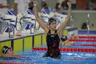 Perú ganó medalla de oro en 200 metros estilo espalda del Sudamericano Juvenil de Deportes Acuáticos