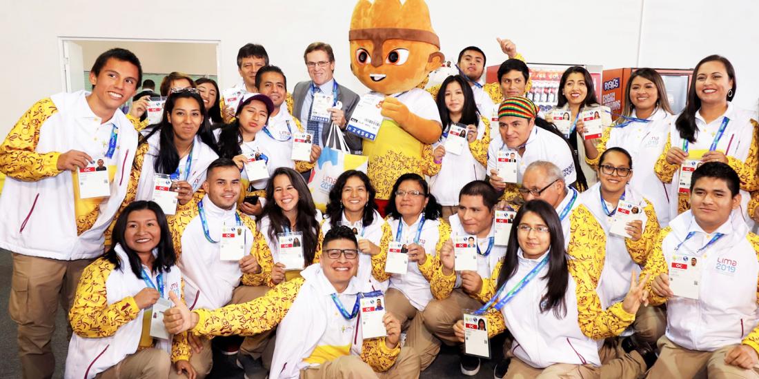 Voluntarios de Lima 2019 - inicio de operaciones del centro de acreditación y uniformes de Lima 2019