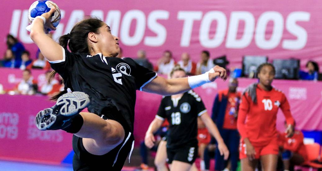 Puerto Rican Alexandra Rodríguez scored four goals in the match against Peru. Copyright Sebastián Castañeda / Lima 2019