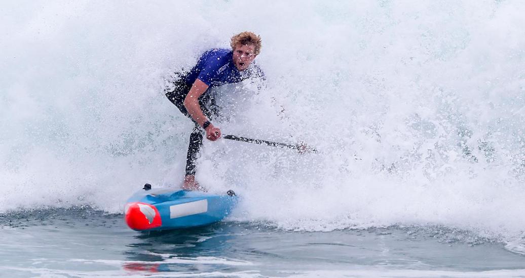 Connor Baxter de USA se hizo con el oro en la competencia de Surf SUP masculino de los Juegos Panamericanos Lima 2019, en Punta Rocas.