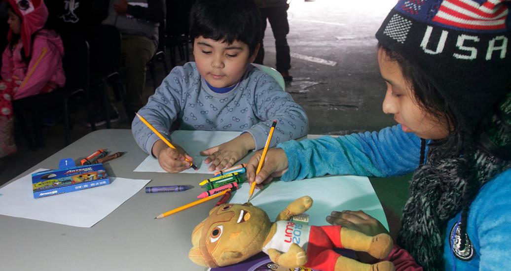 Niños dibujan y pintan a Milco en evento infantil del Culturaymi el 25 de agosto en Lima 2019