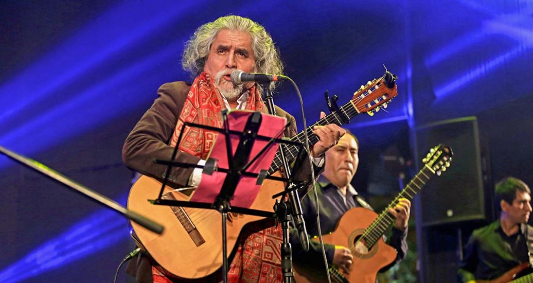 Músico peruano Manuelcha Prado en el espectáculo musical del Culturaymi del 28 de julio en Lima 2019