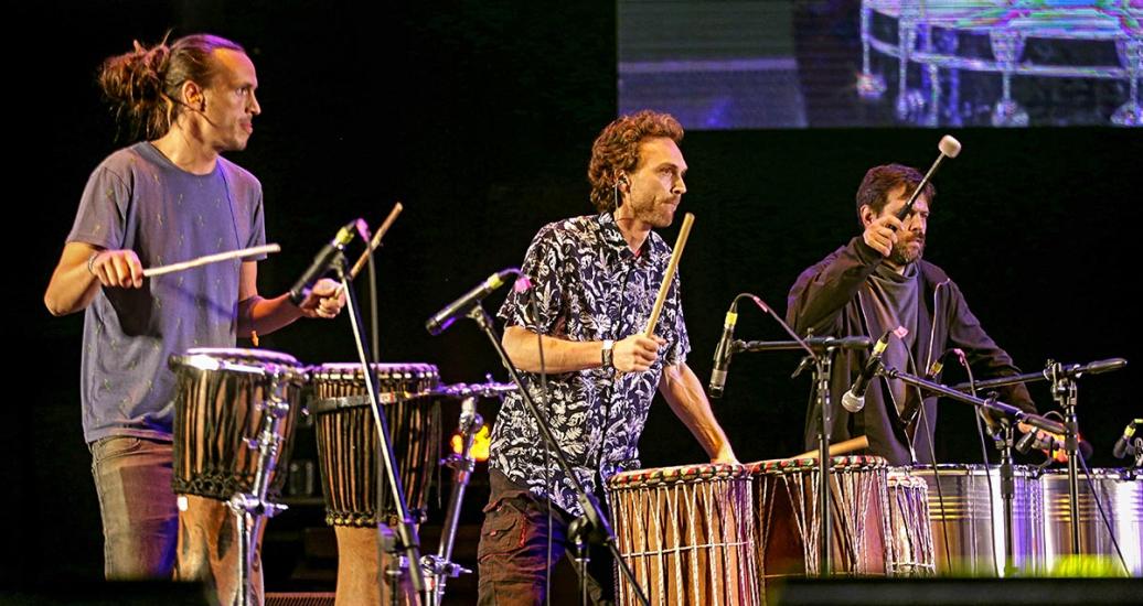 Conjunto de percusión belga Sysmo en el Culturaymi el día 3 de agosto en Lima 2019