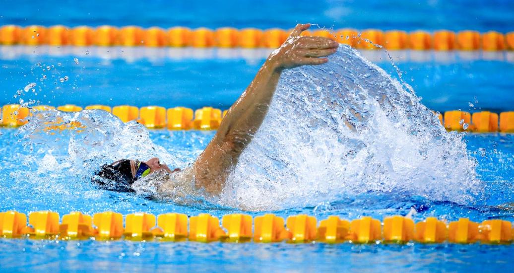 Daniel Giraldo wins gold medal in the Para swimming final at the Lima 2019 Parapan American Games, in the National Sports Village – VIDENA